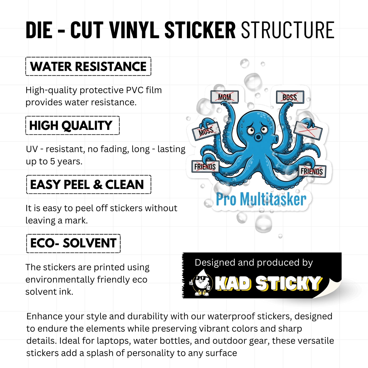 Funny Sarcastic Sticker - Pro Multitasker Disappointment Vinyl