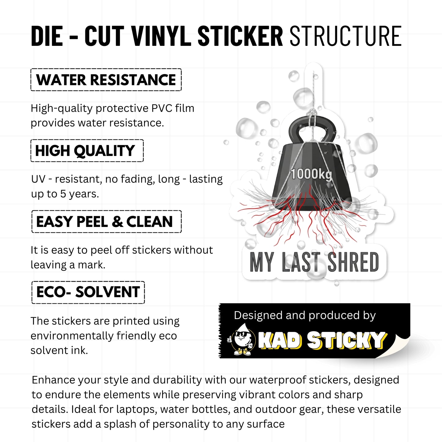 Sarcastic Quote Sticker - My Last Shred of Patience Funny Decal