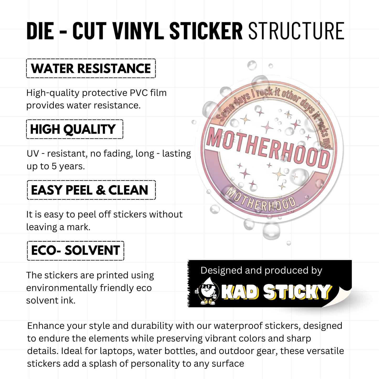 Funny Motherhood Sticker - Some Days I Rock It Seal Decal