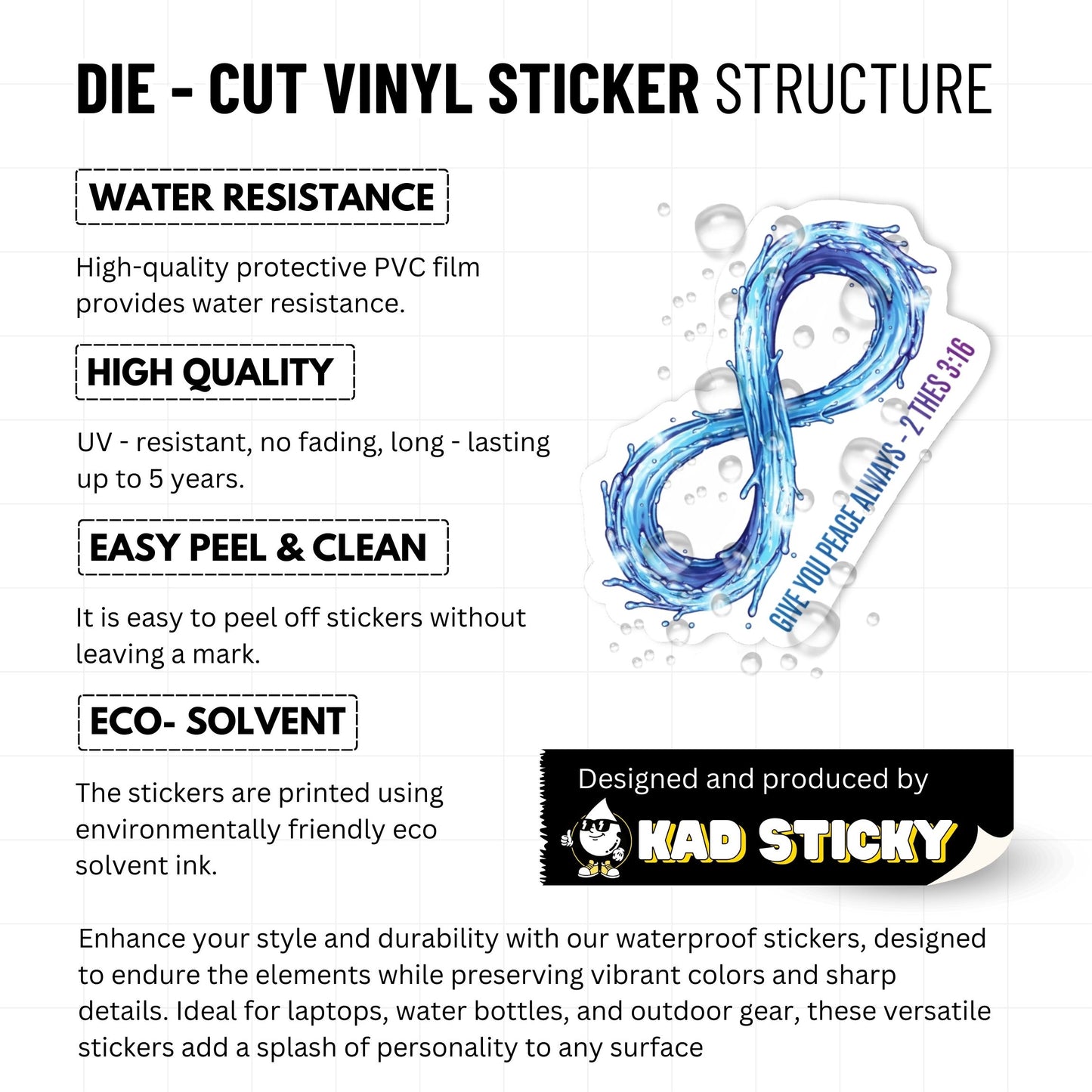 Christian Bible Verse Sticker - Give You Peace Always 2 Thes 3:16