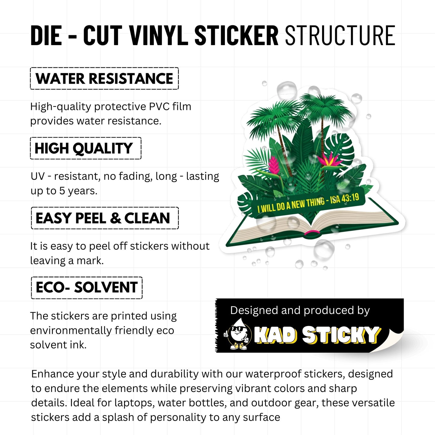 Isaiah 43:19 Bible Verse Sticker - I Will Do A New Thing Jungle Decal