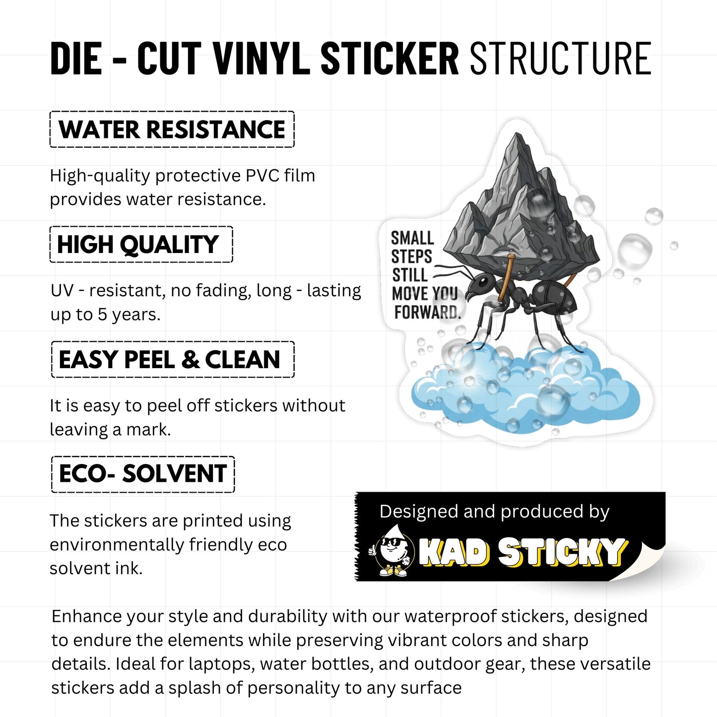 Mental Health Sticker - Small Steps Still Move You Forward Vinyl Decal