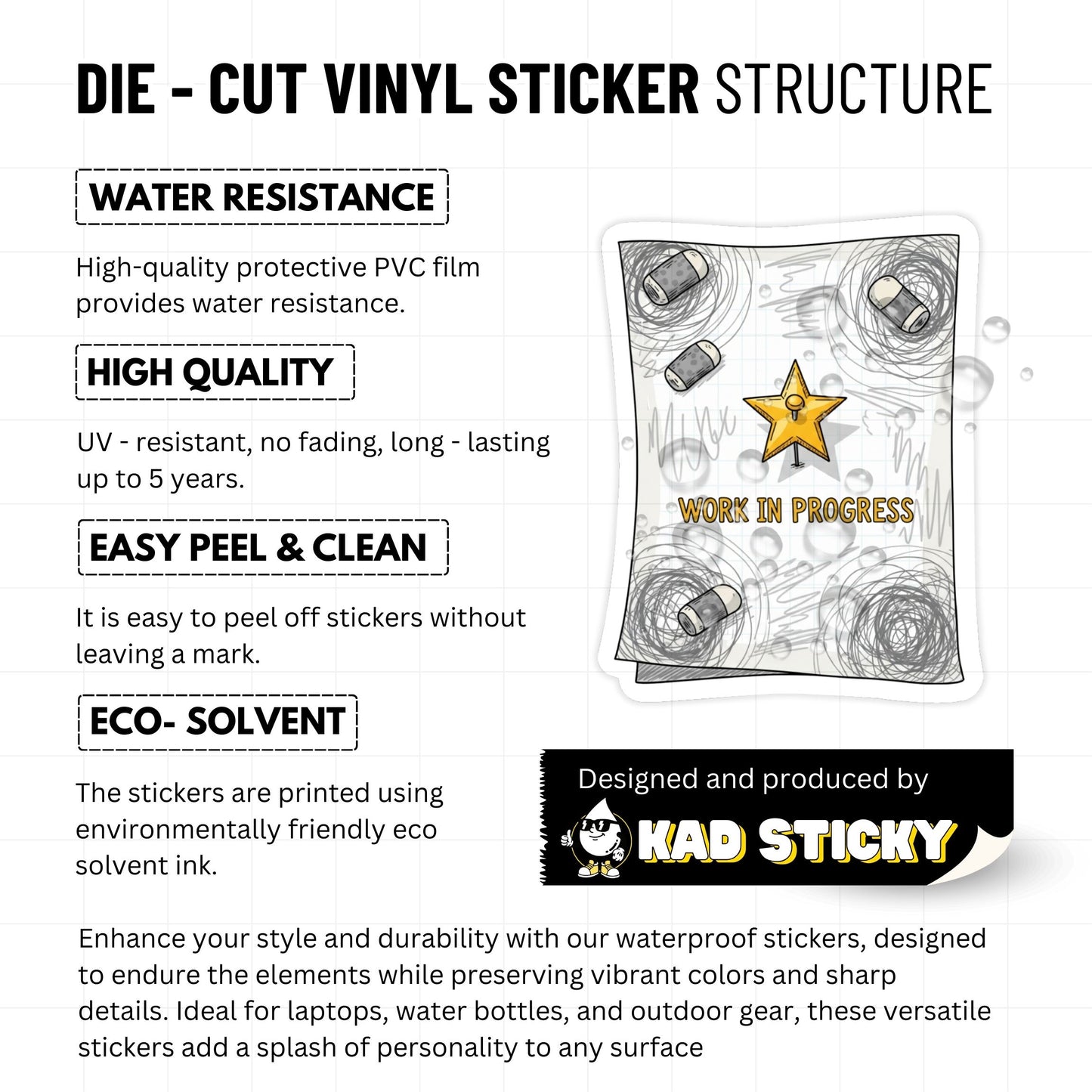 Practicing Not Perfecting Growth Mindset Sticker - Doodle Style