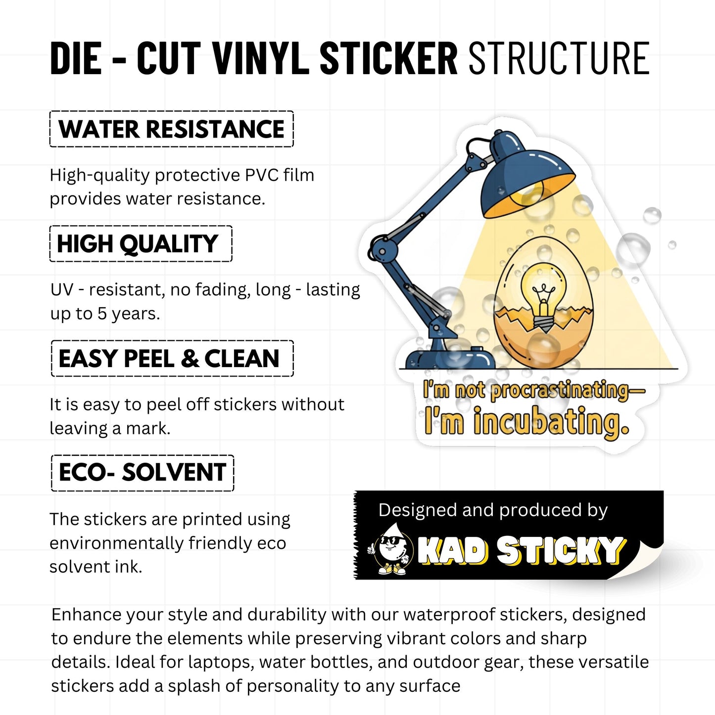 ADHD Procrastination Sticker - Idea Incubator Neurodivergent Decal