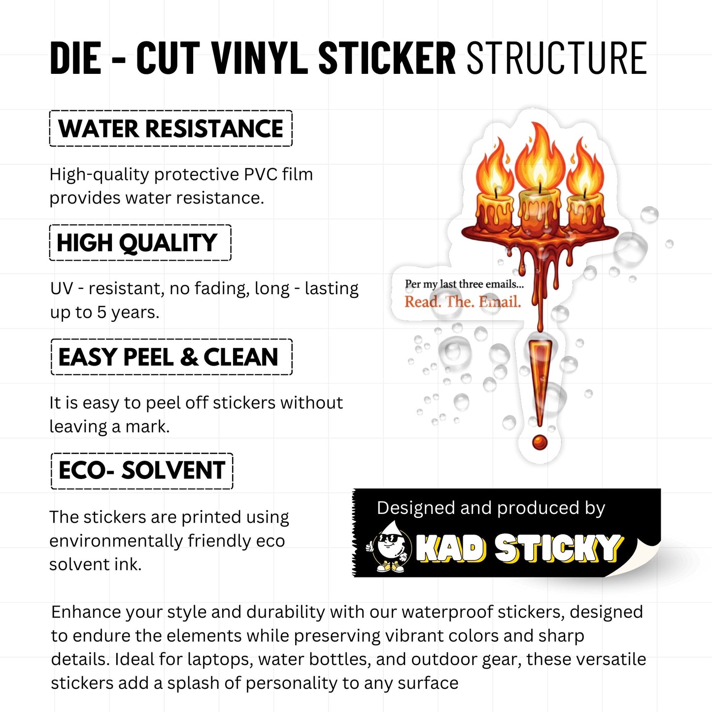 Funny Office Sticker Per My Last Email Mystic Candle Vinyl Decal