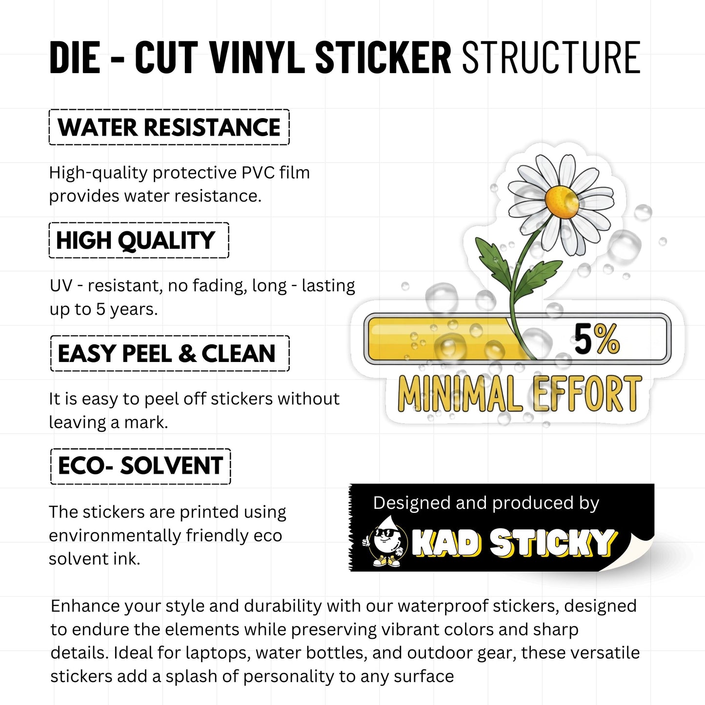 Minimal Effort Era Sticker - Funny Work Humor Loading Bar Decal