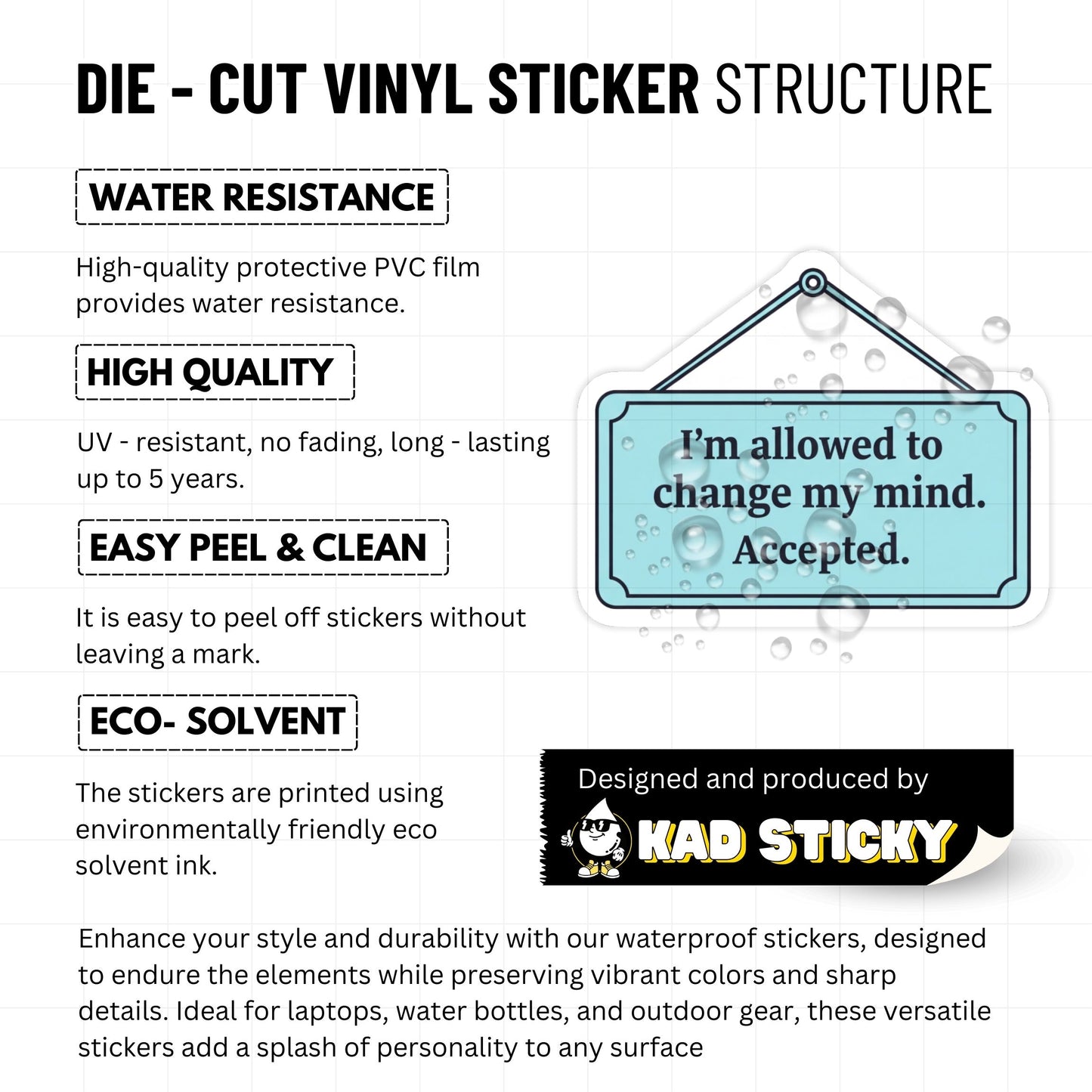 Empowerment Vinyl Sticker - I'm Allowed to Change My Mind Decal