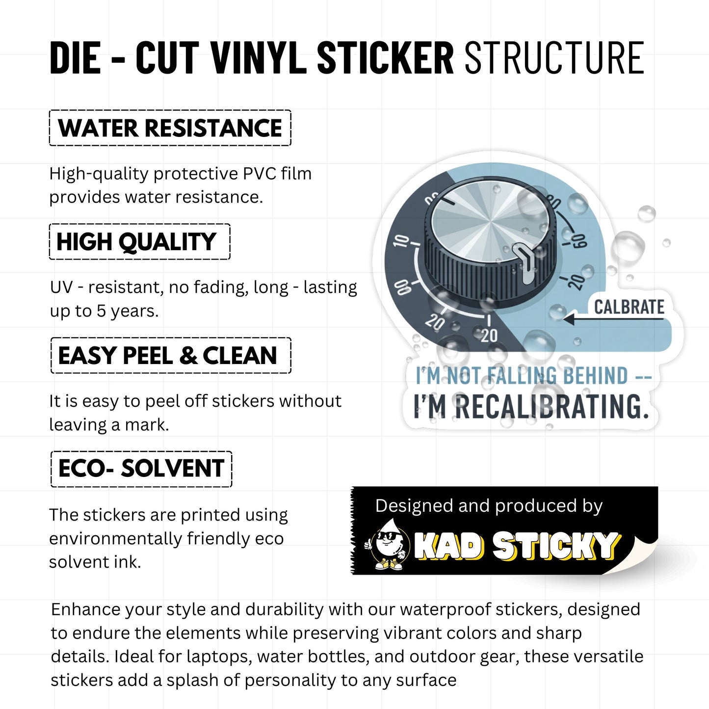 Recalibration Empowerment Sticker - Recalibrating Dial Vinyl Decal