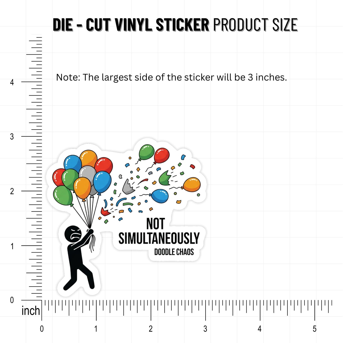 Funny Sarcastic Sticker - Not Simultaneously Multitasking Decal