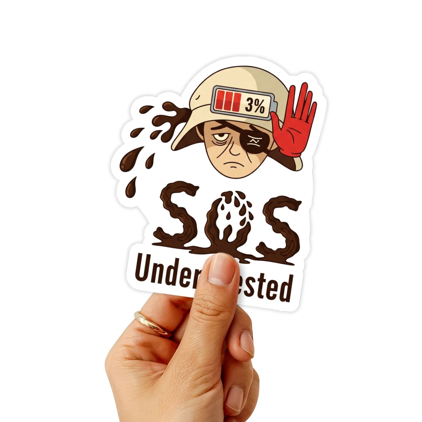 Sarcastic Quote Sticker - Under-Rested Burnout Humor Decal