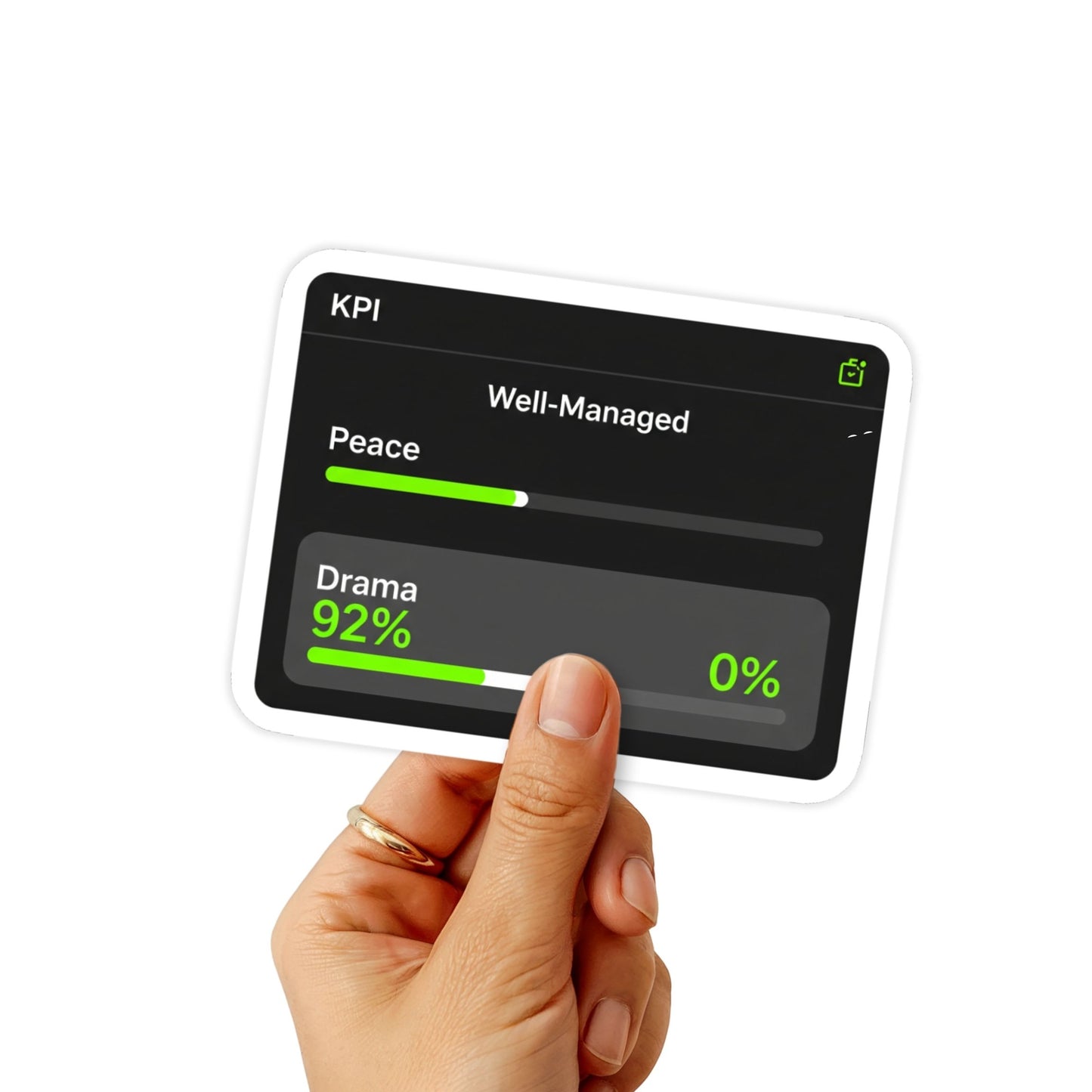 Sarcastic Laptop Sticker - Well-Managed Tech Aesthetic Decal