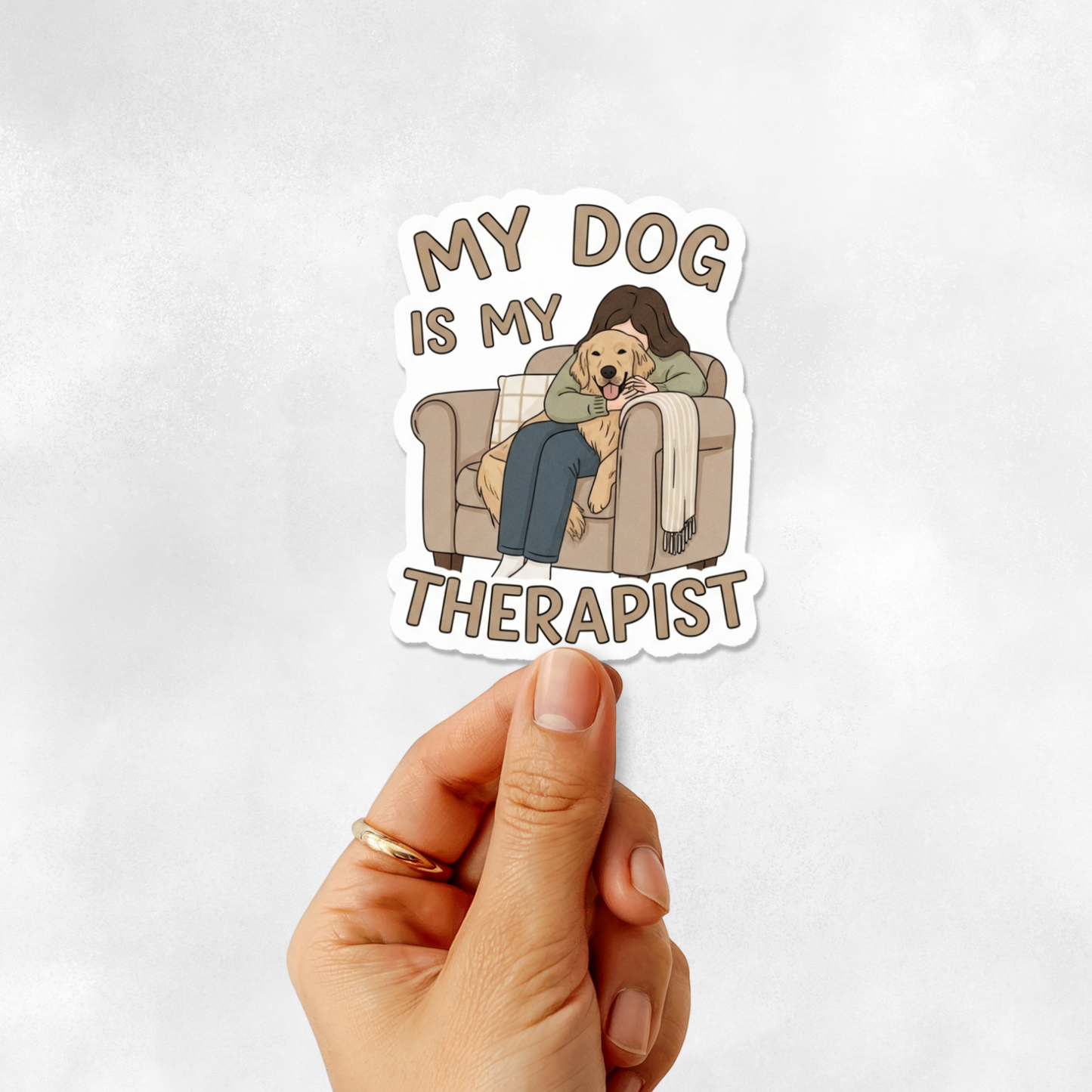 3PCs My Dog is My Therapist Sticker | Cozy Dog Lover Gift | Vinyl Decal