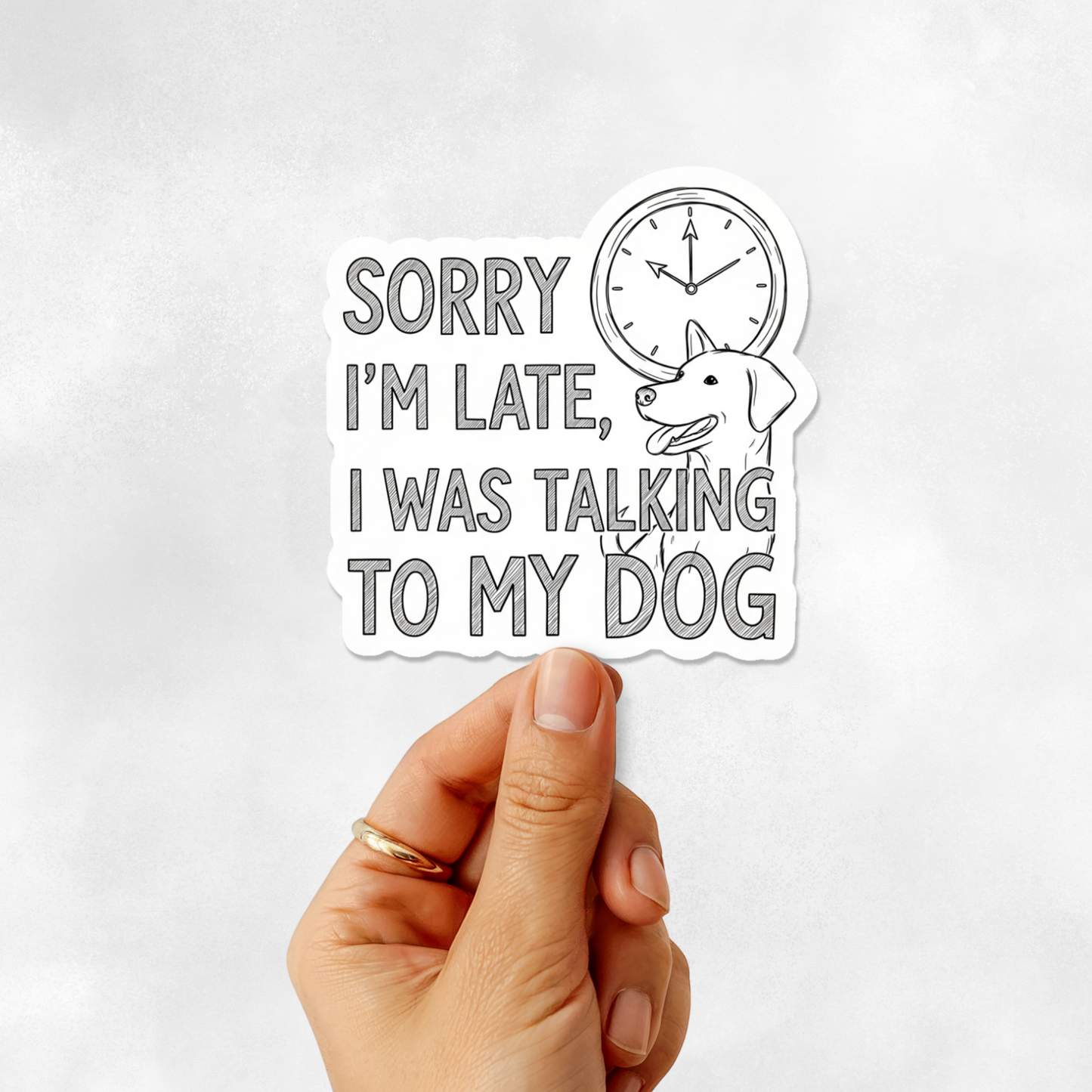 3PCs Funny Dog Lover Sticker | Sorry I'm Late Vinyl Decal for Mom