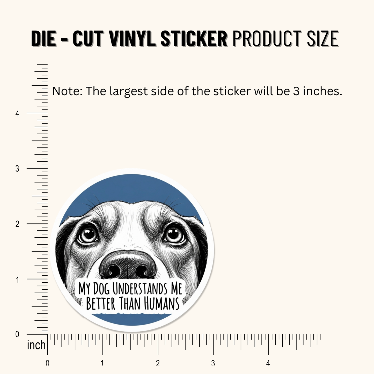 3PCs Dog Understands Me Sticker | Funny Dog Mom Gift | Vinyl Decal