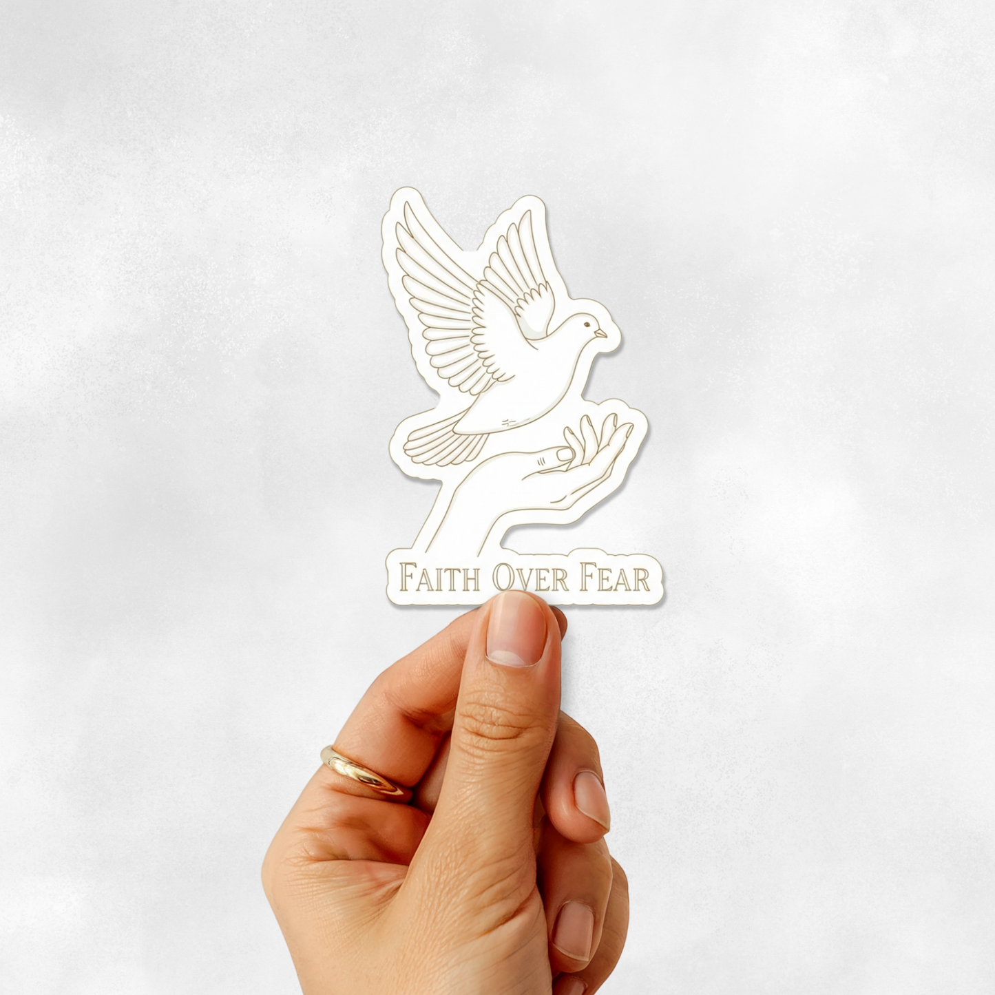3PCs Faith Over Fear Vinyl Sticker | Religious Christian Decal Gift