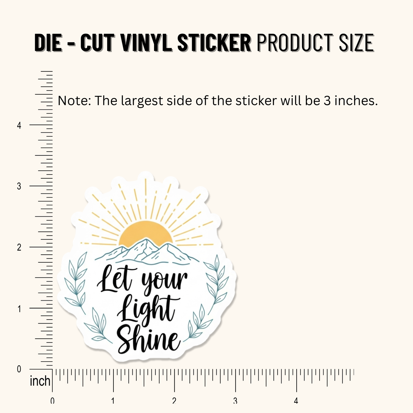 Product Title 3PCs Let Your Light Shine Sticker | Christian Faith Vinyl Decal