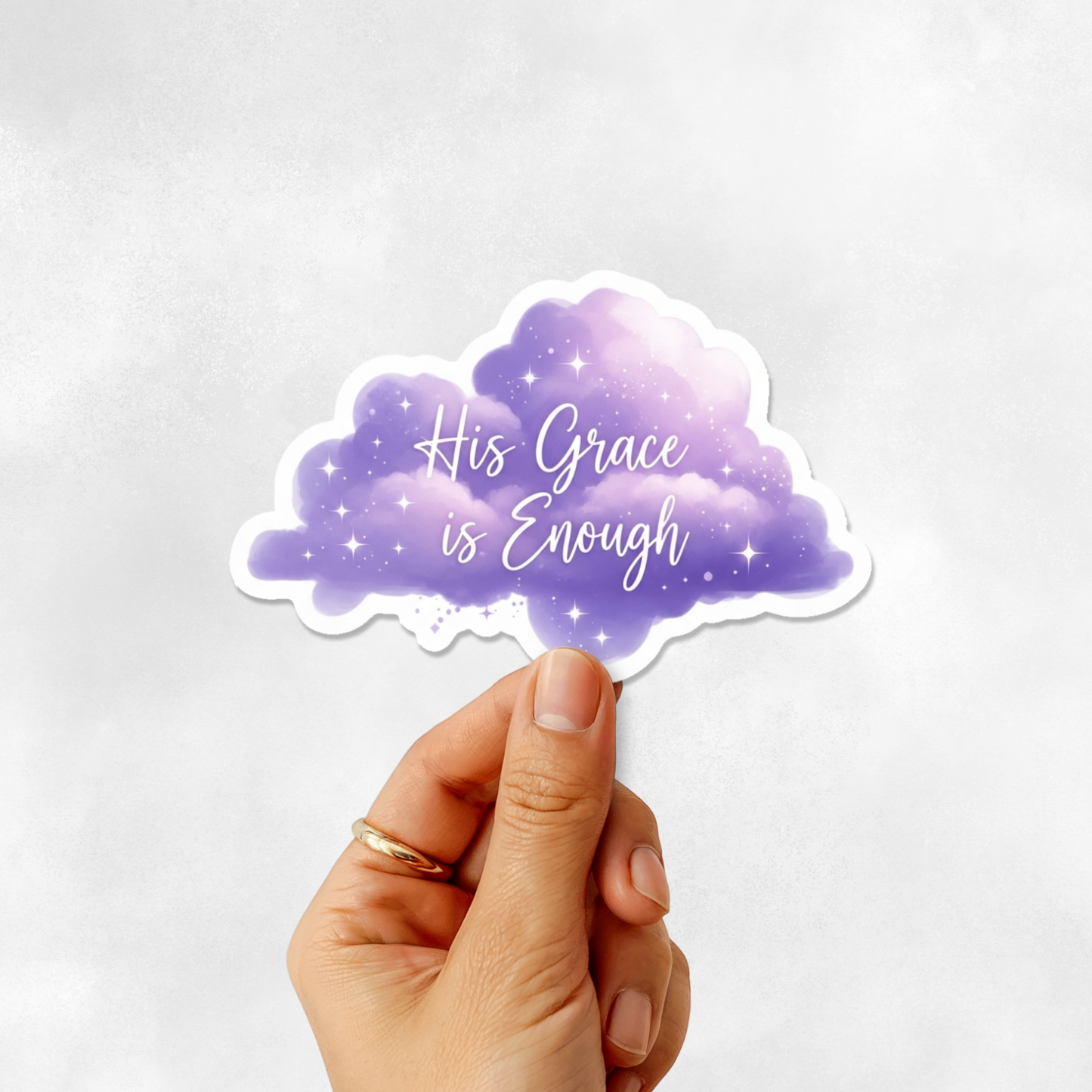 3PCs His Grace is Enough Sticker Christian Faith Vinyl Decal Gift