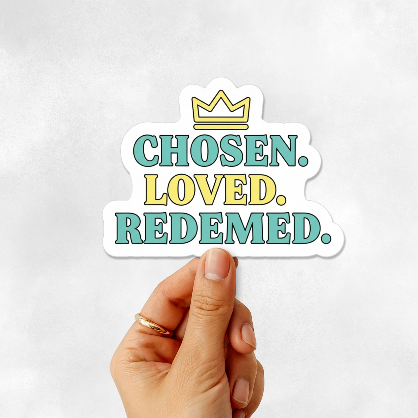 3PCs Chosen Loved Redeemed Sticker | Christian Faith Vinyl Decal