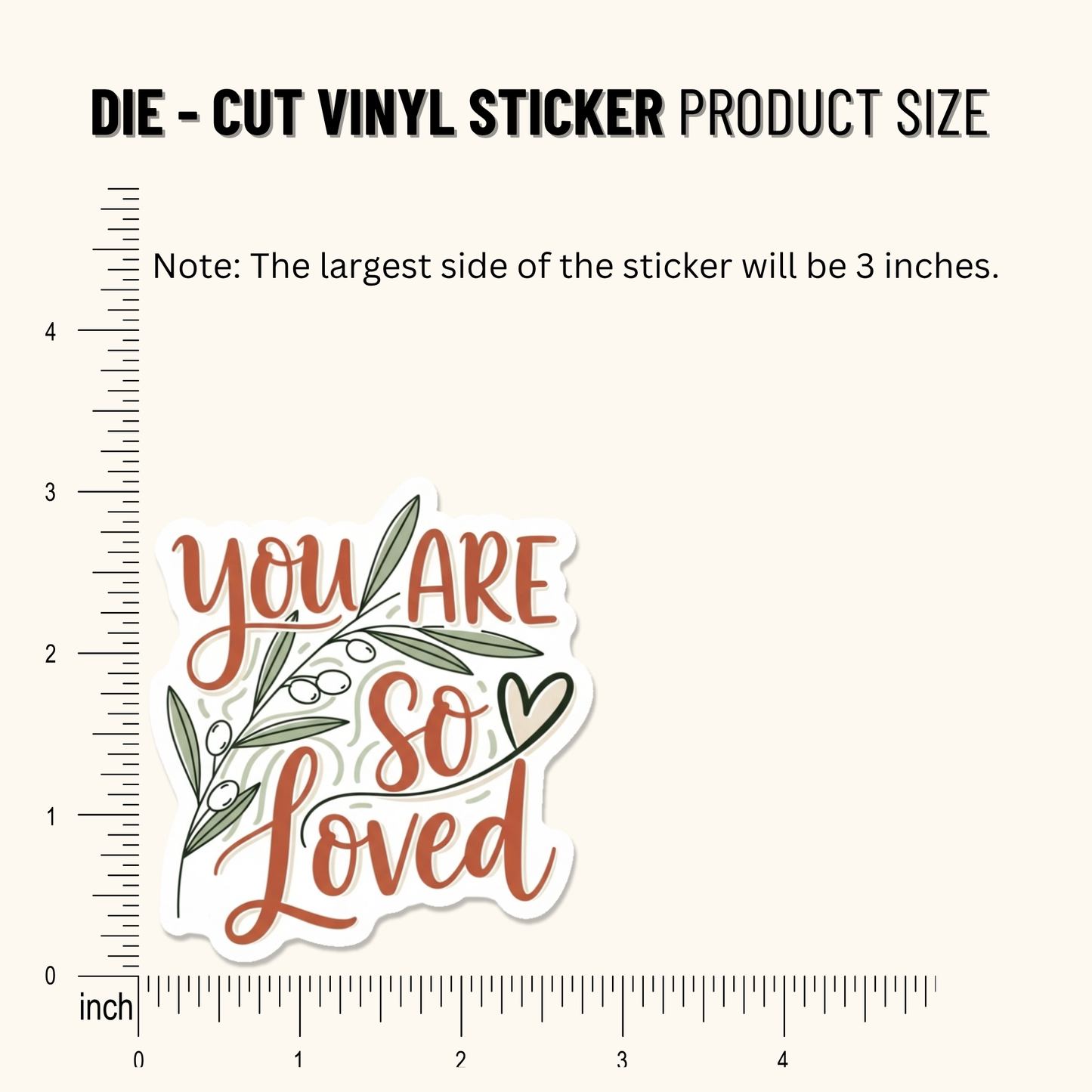 3PCs You Are So Loved Christian Vinyl Decal | Cute Faith Sticker Set