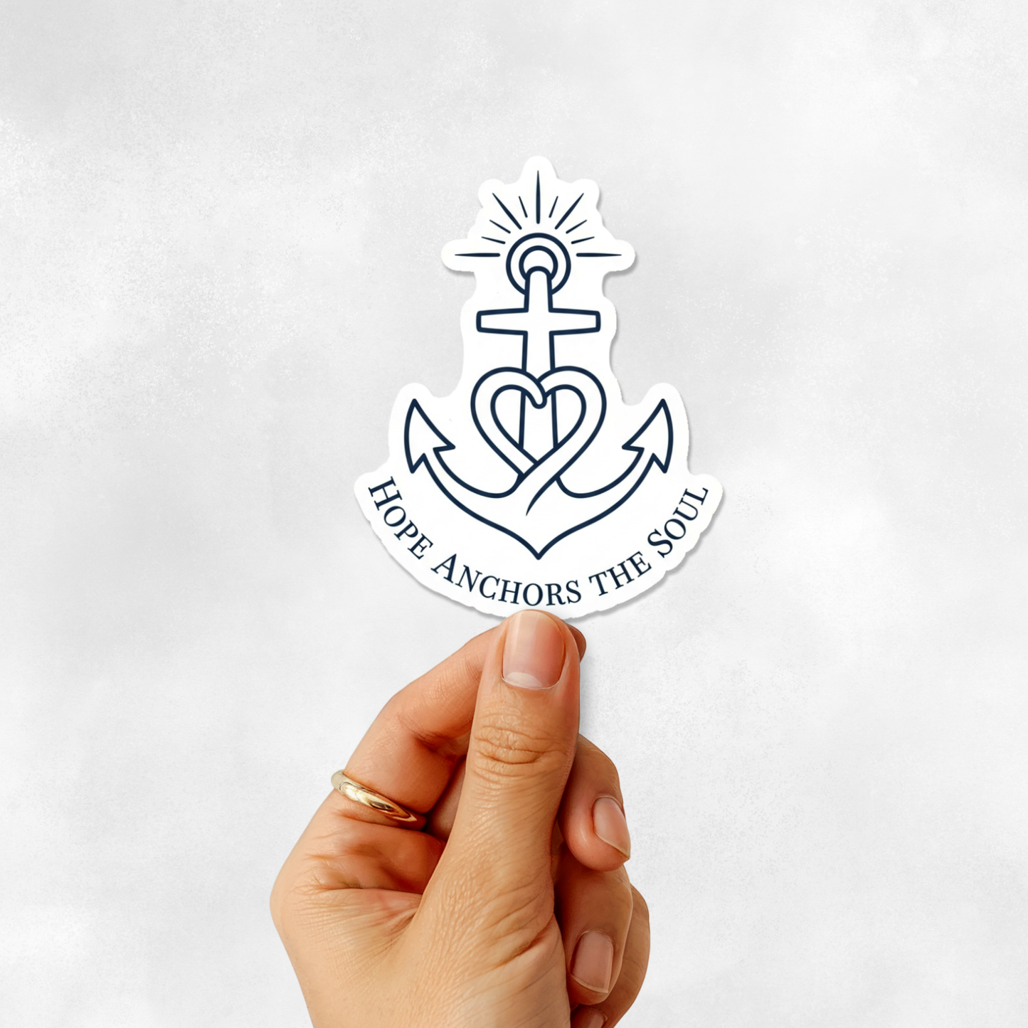 3PCs Hope Anchor Sticker | Hebrews 6:19 Christian Vinyl Decal