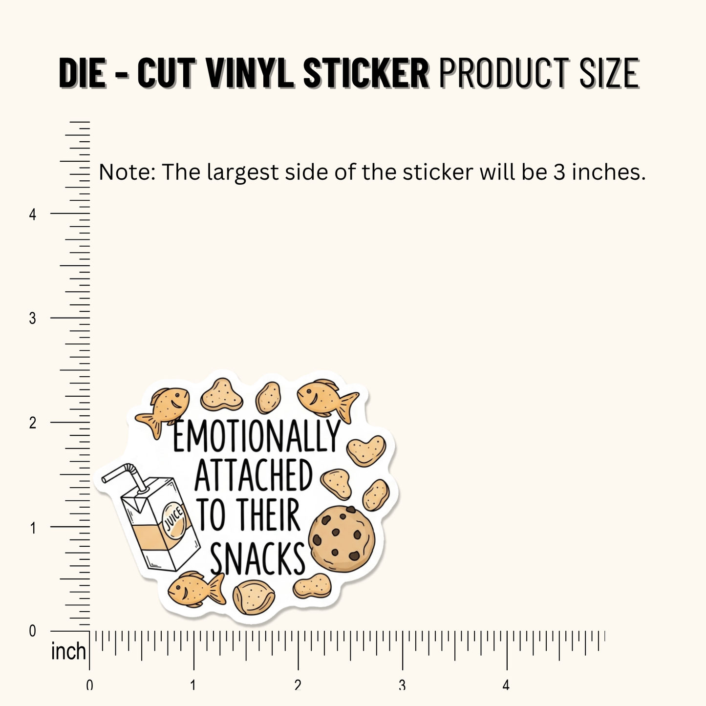3PCs Funny Mom Life Snack Sticker | Vinyl Decal for Laptops
