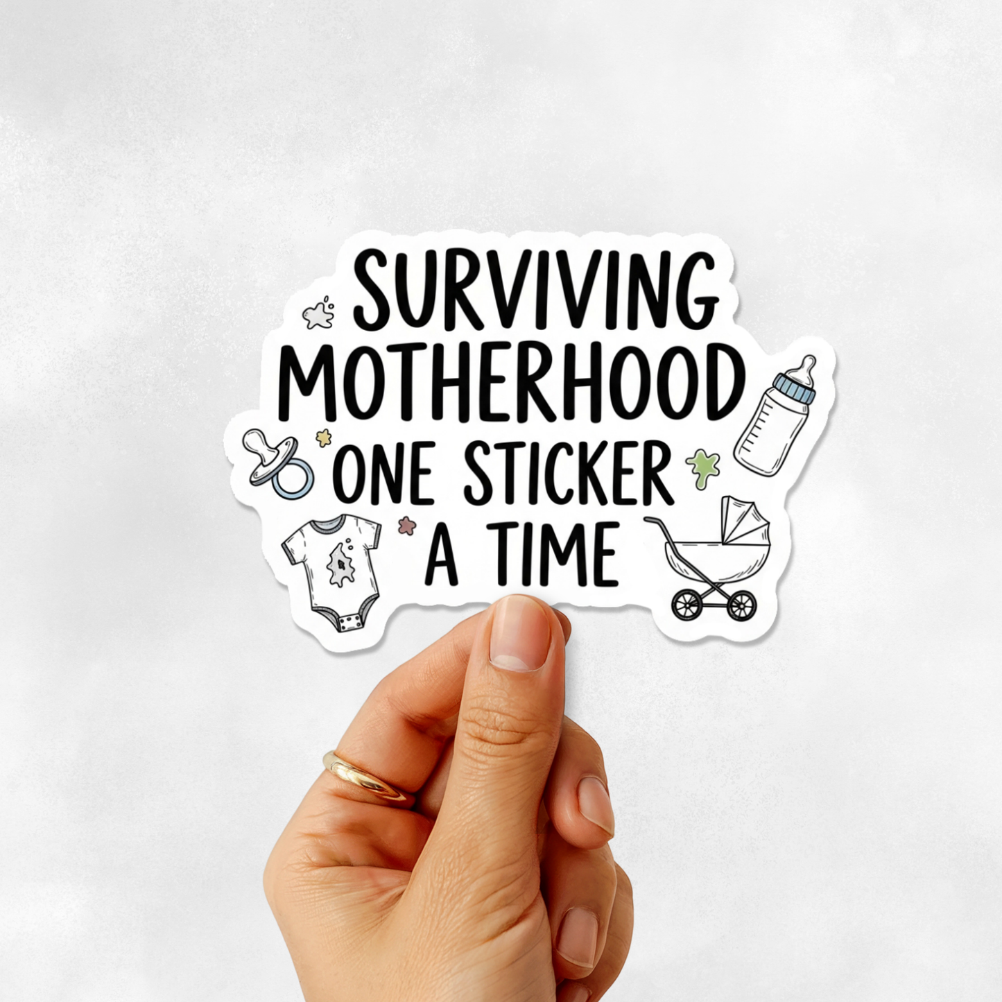 3PCs Surviving Motherhood Sticker | Funny Mom Life Vinyl Decal