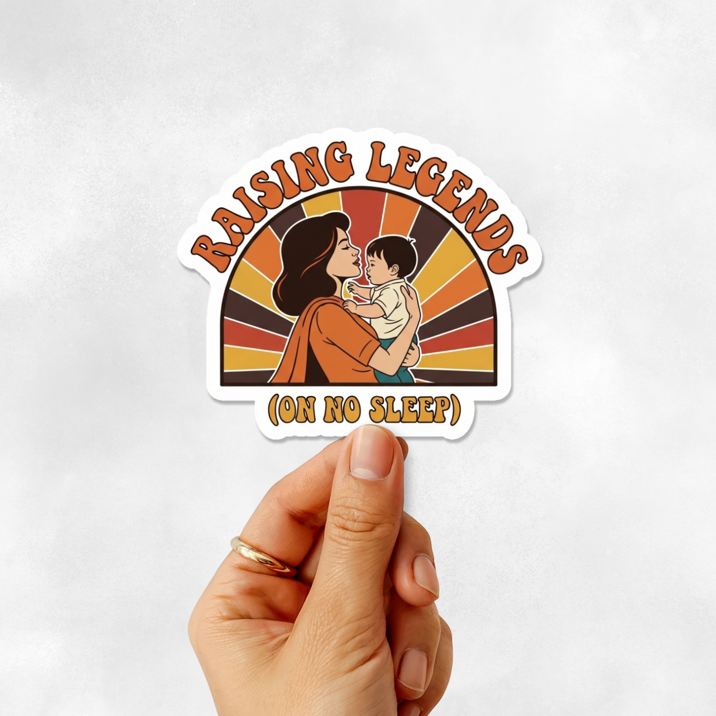 3PCs Raising Legends Sticker | Retro Mom Life Decal | Superhero Mama