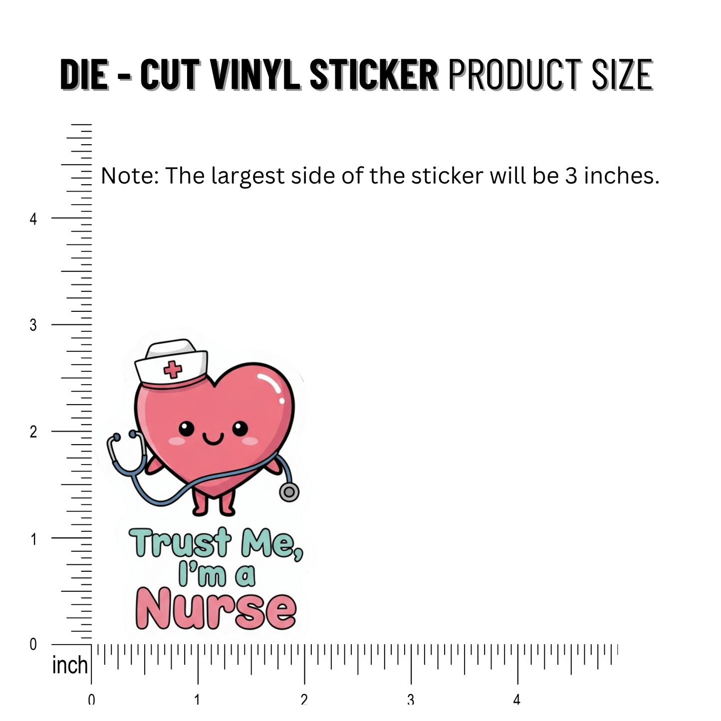 3PCs Trust Me I'm a Nurse Sticker | Funny Vinyl Decal for RNs & LPNs