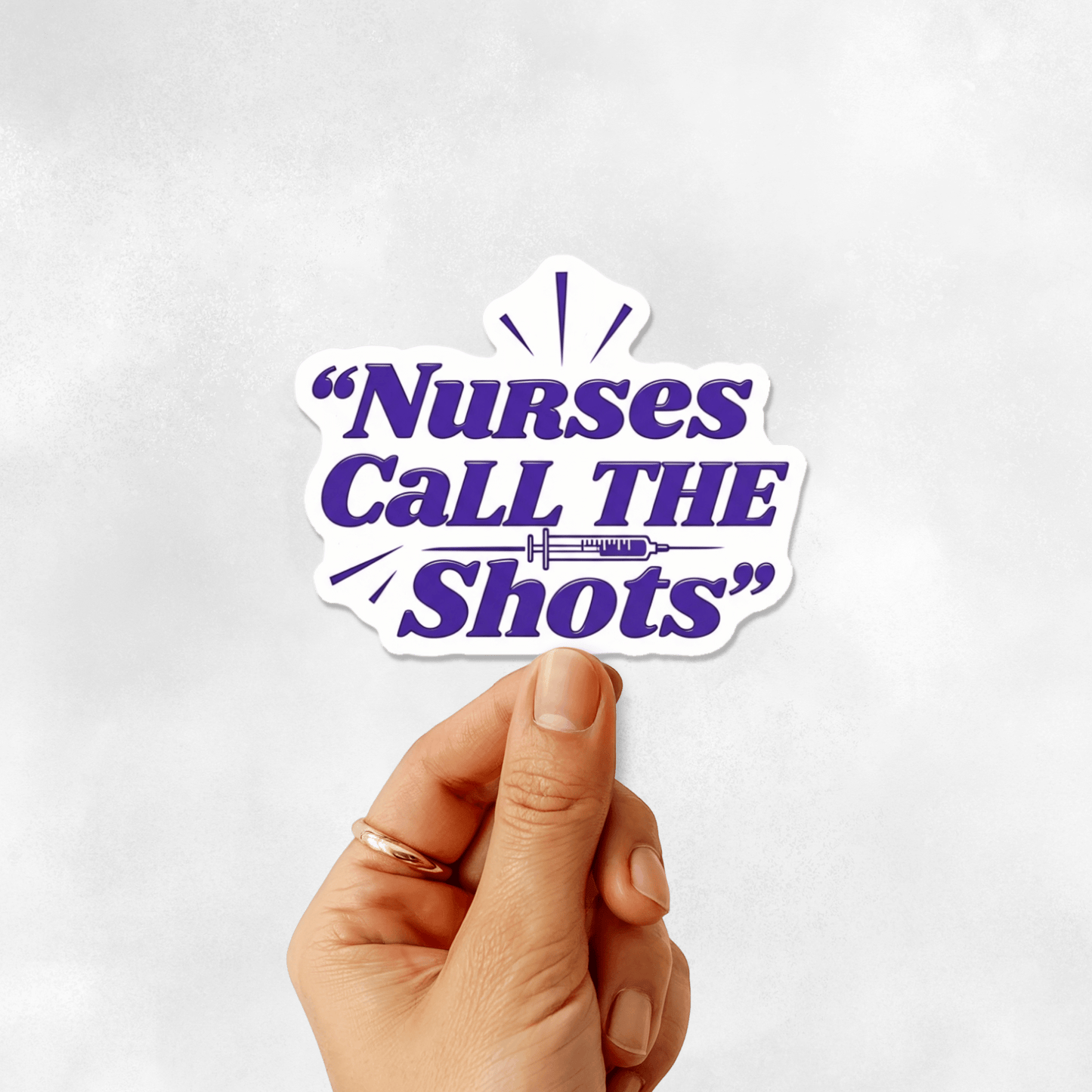 3PCs Nurses Call the Shots Sticker Funny RN Vinyl Decal for Laptop