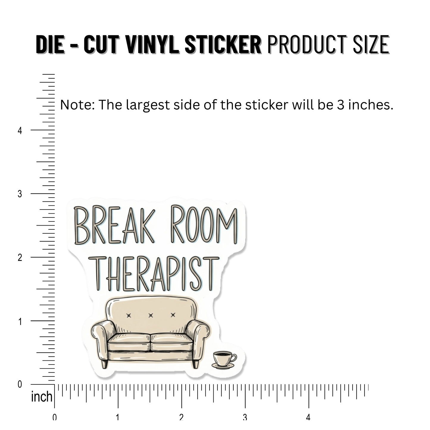 3PCs Break Room Therapist Sticker | Funny Nurse Gift | Healthcare Vinyl Decal