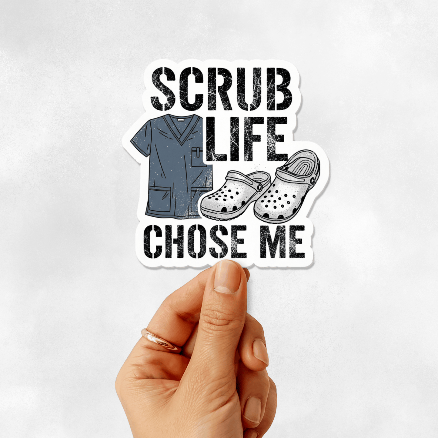 3PCs Scrub Life Chose Me Sticker | Funny Nurse Gift | Vinyl Decal