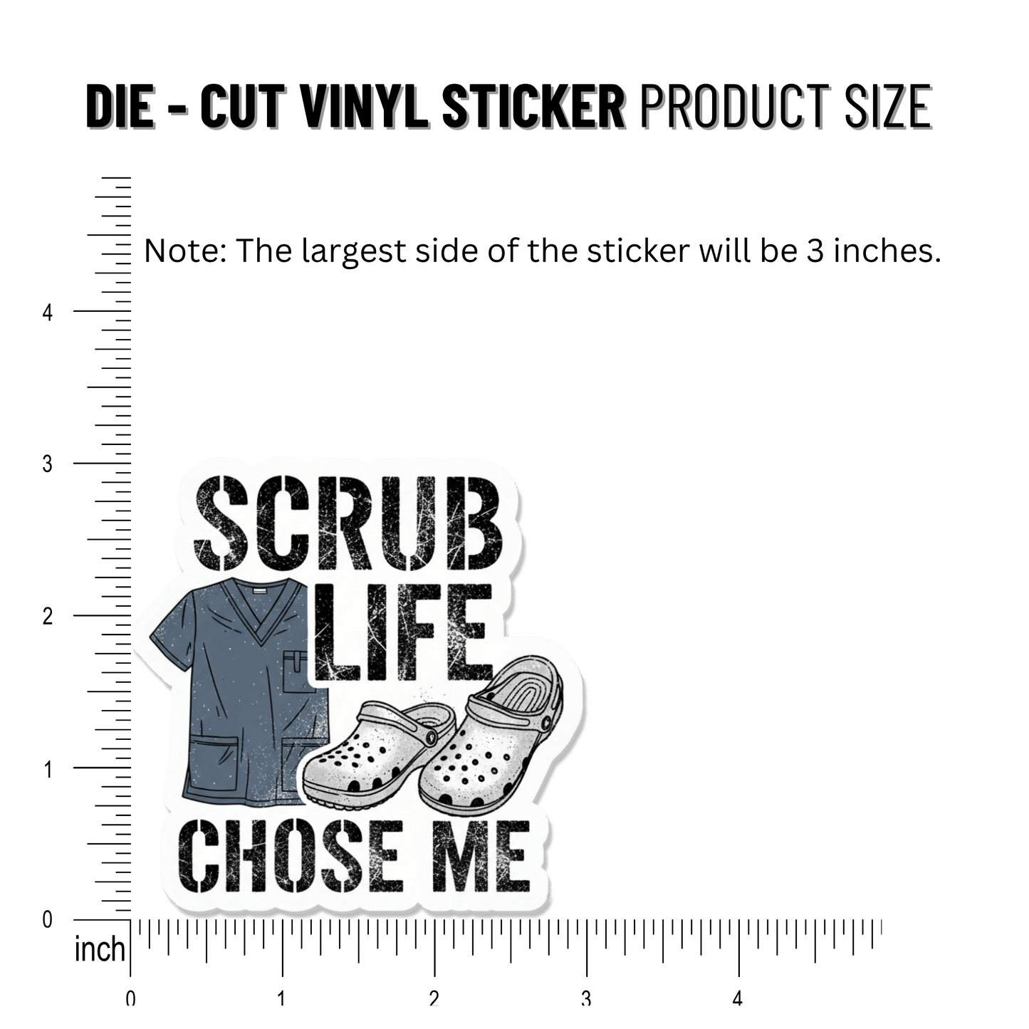 3PCs Scrub Life Chose Me Sticker | Funny Nurse Gift | Vinyl Decal