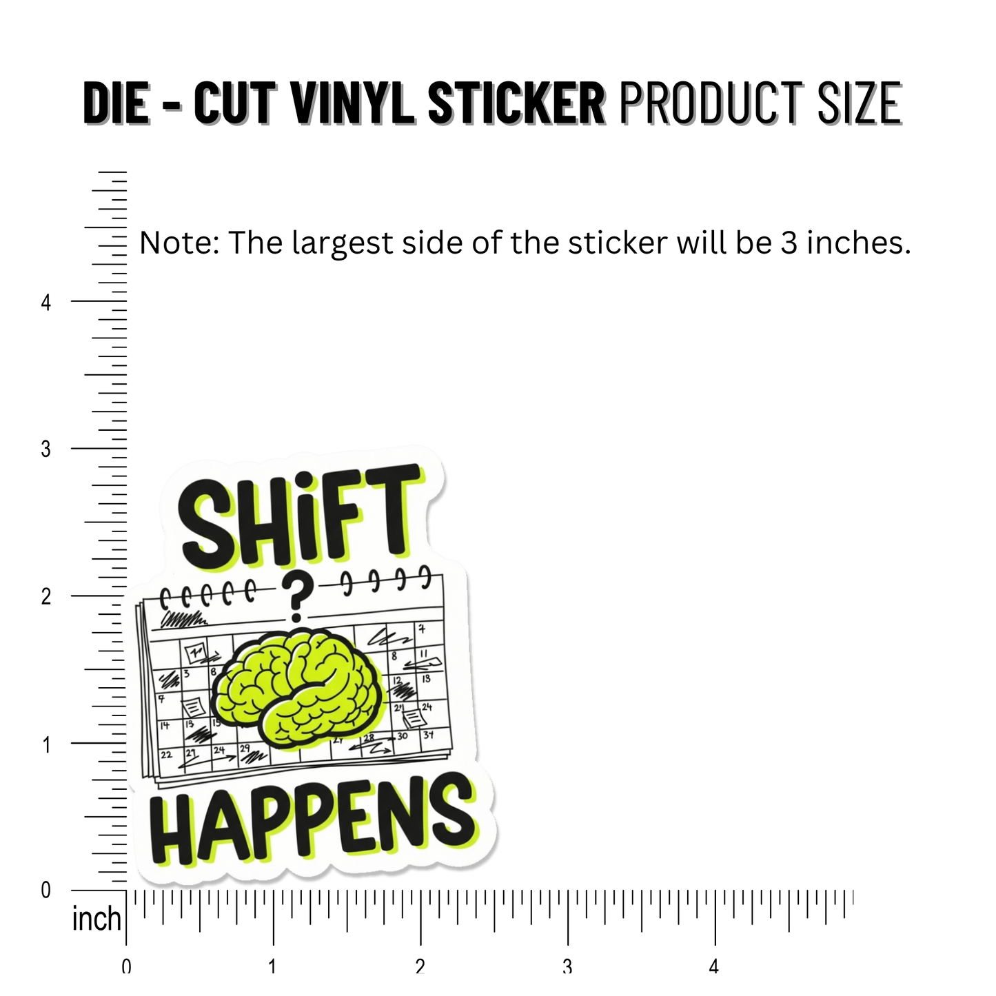 3PCs Shift Happens Sticker | Funny Nurse Gift | RN Medical Humor Decal