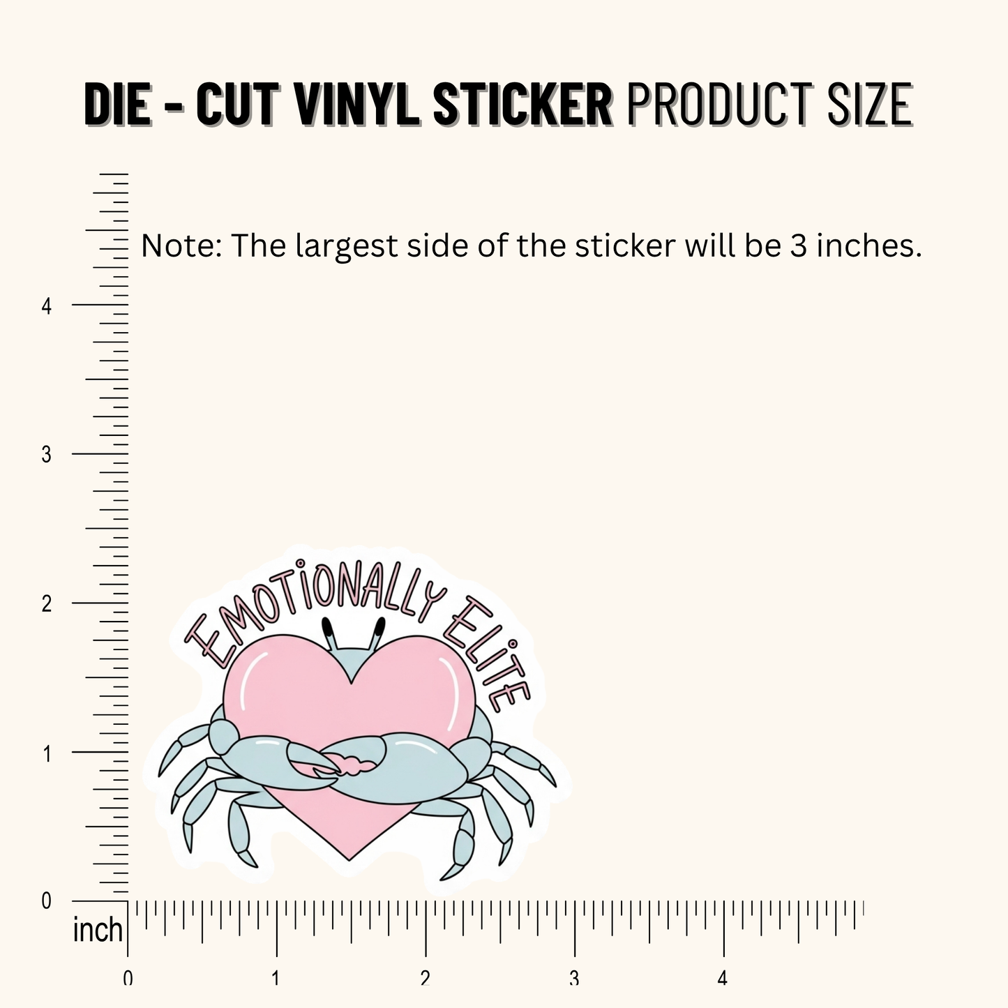 3PCs Cancer Zodiac Sticker Emotionally Elite Cute Vinyl Decal Gift