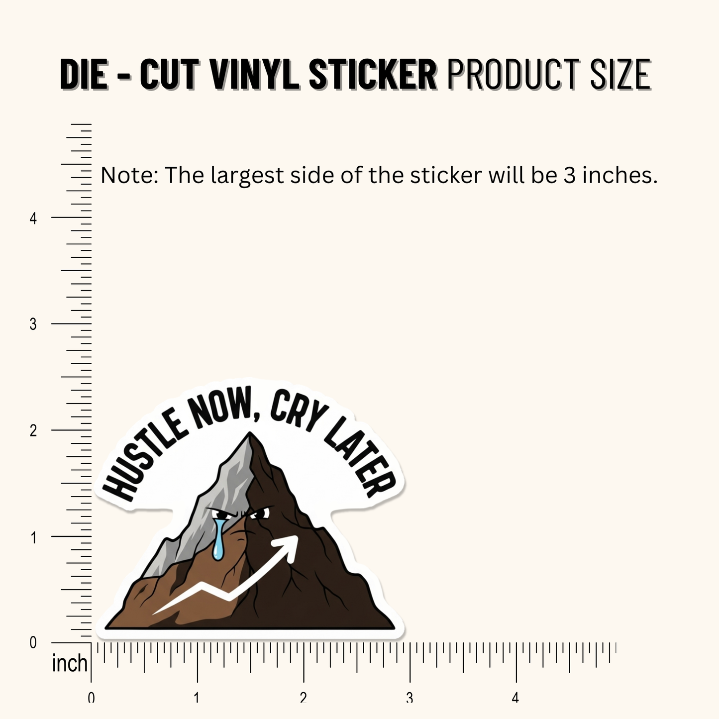 3PCs Ambitious Capricorn Sticker | Hustle Now Cry Later Zodiac Decal