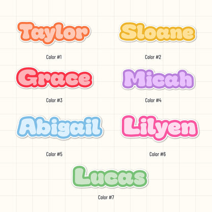 Personalized Name Sticker Style 3 : Waterproof Vinyl Decal