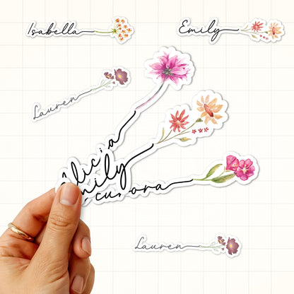 Personalized Name Sticker Style 4 : Waterproof Vinyl Decal