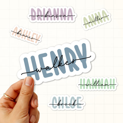 Personalized Name Sticker Style 2 : Waterproof Vinyl Decal