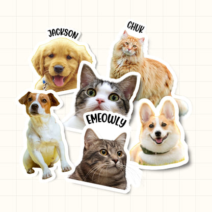 Custom Pet Photo Sticker (Waterproof Vinyl)