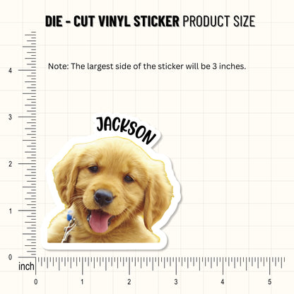 Custom Pet Photo Sticker (Waterproof Vinyl)