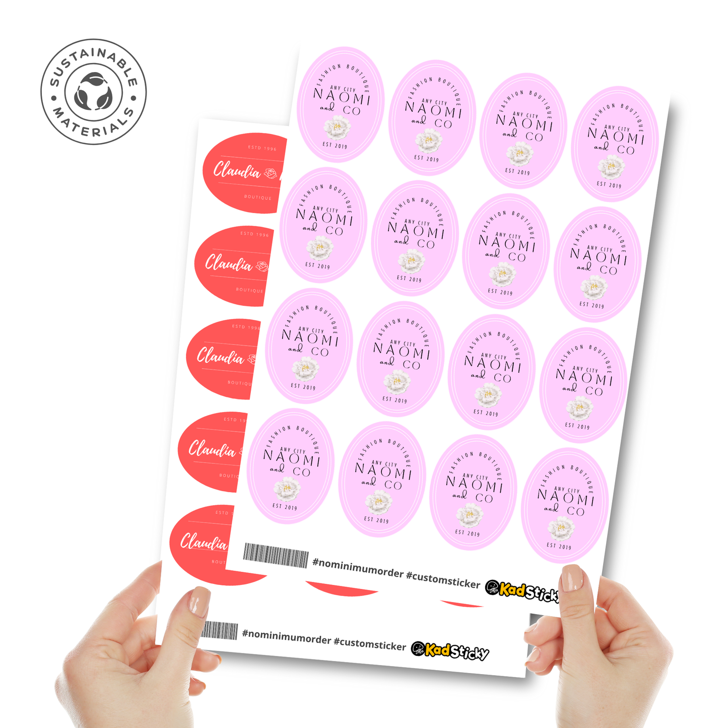 Oval Paper Sticker Sheets