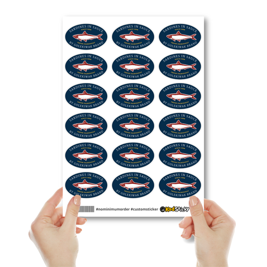 Oval Vinyl Sticker Sheets