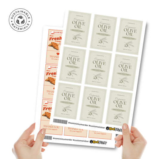 Rectangle Paper Sticker Sheets