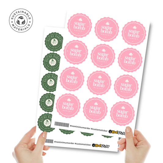 Scallop Paper Sticker Sheets