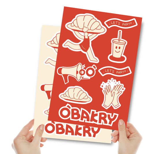 Custom Shape Vinyl Sticker Sheets