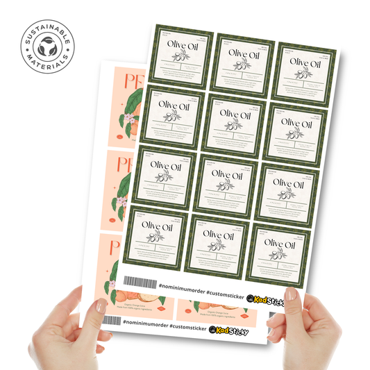 Square Paper Sticker Sheets