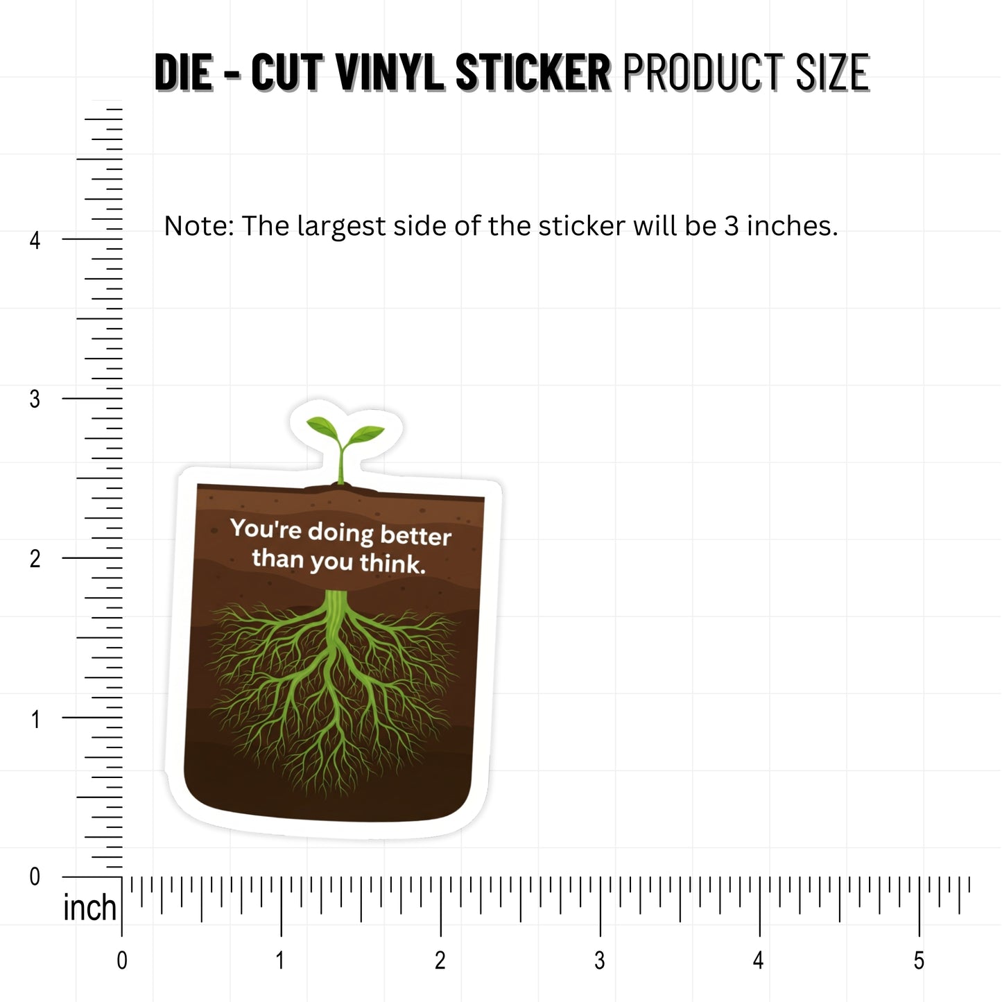 Inspirational Quote Sticker - You’re Doing Better Roots Design