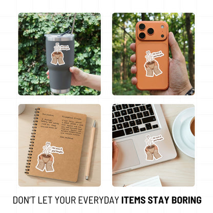 Hot Cocoa & Good Thoughts Positive Quote Sticker for Laptops