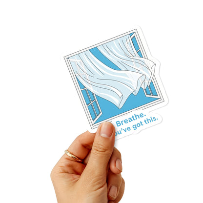 Breathe You've Got This Affirmation Sticker - Airy Window Design