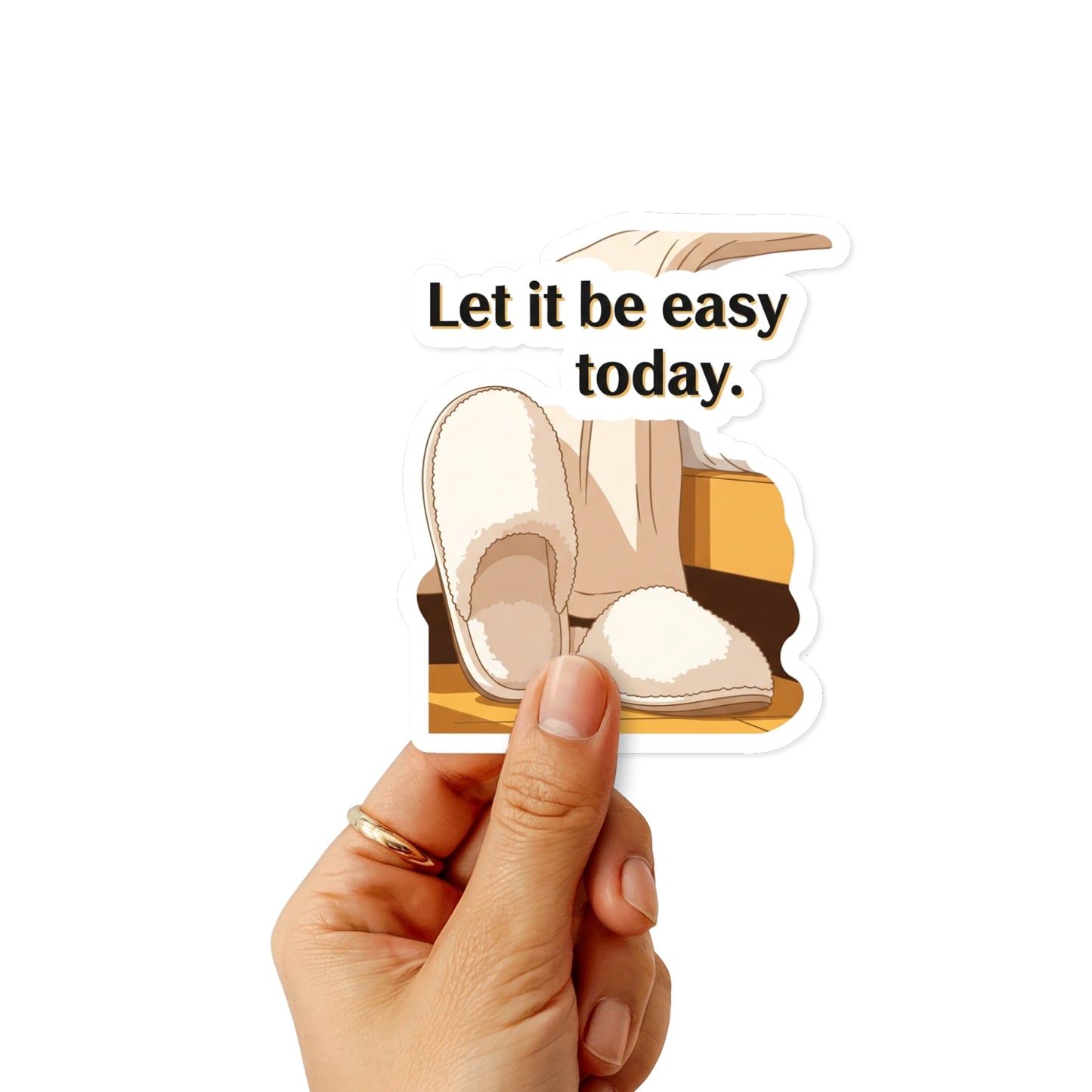 Inspirational Affirmation Sticker - Let It Be Easy Morning Vibes